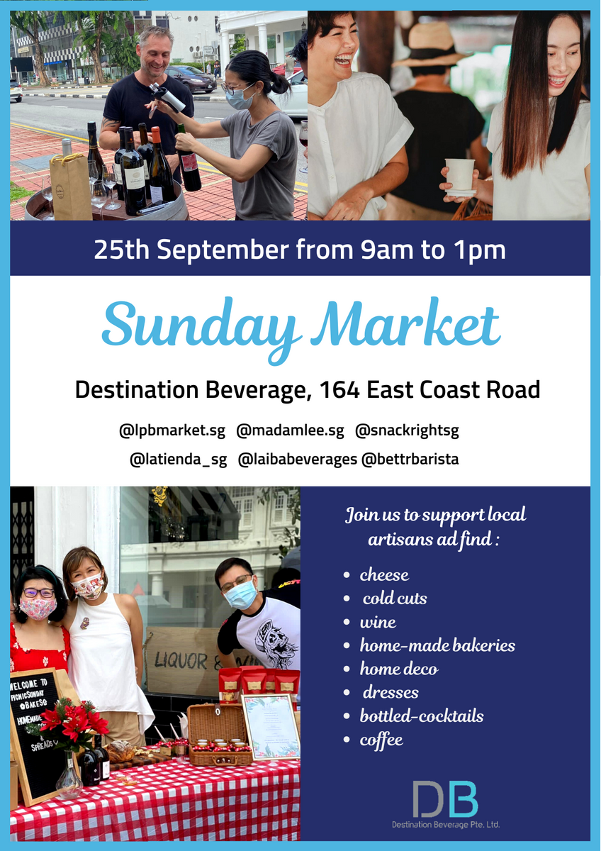 Sunday Market Destination Beverage 25th Sept