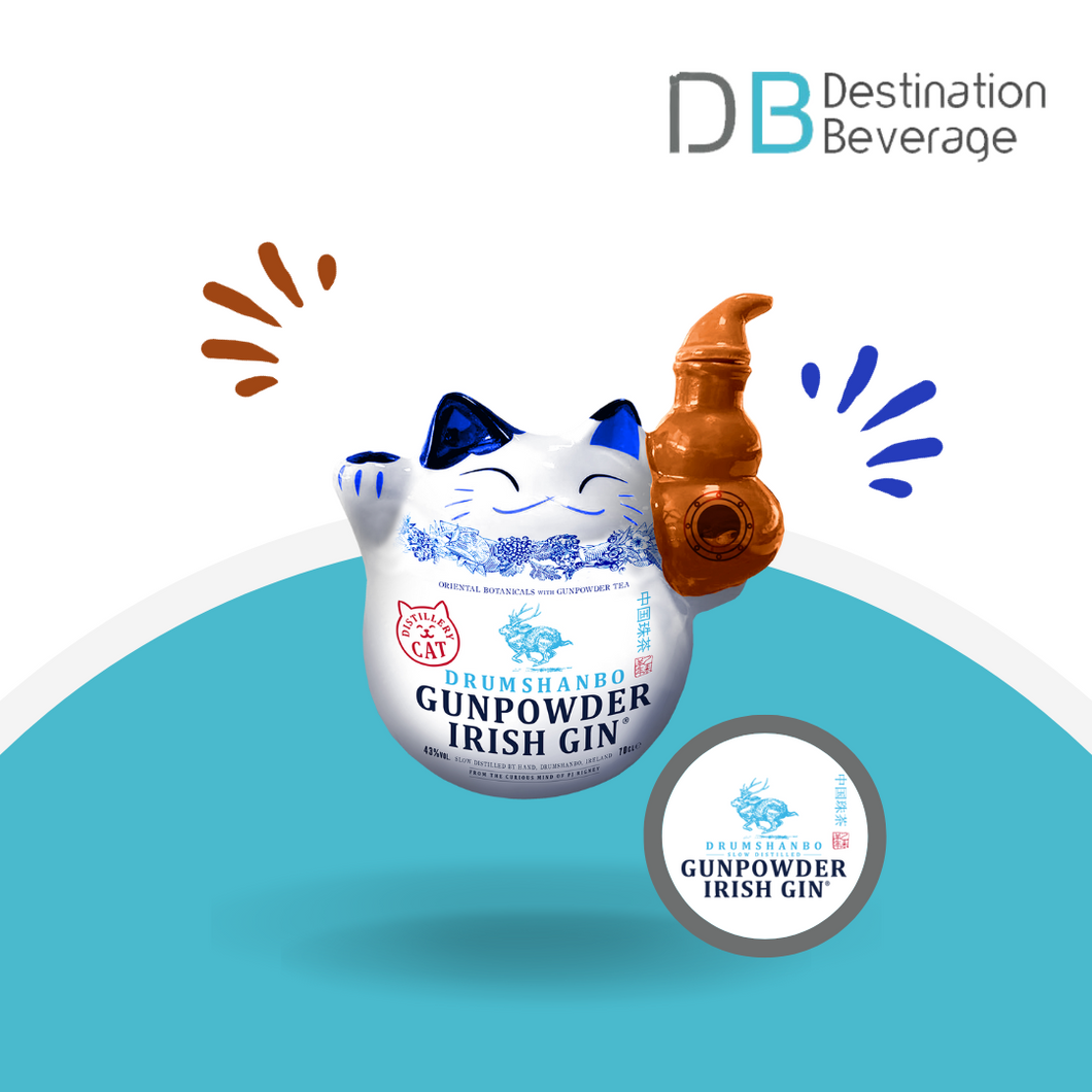 Drumshanbo Irish Gunpowder Gin Lucky Cat