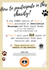 Tito's Handmade Vodka 1L - Support Dog Charity