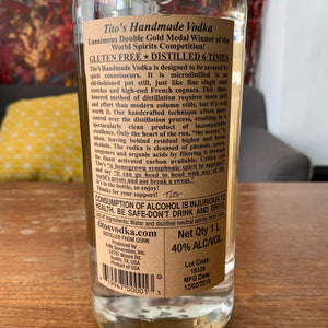 Tito's Handmade Vodka 1L - Support Dog Charity